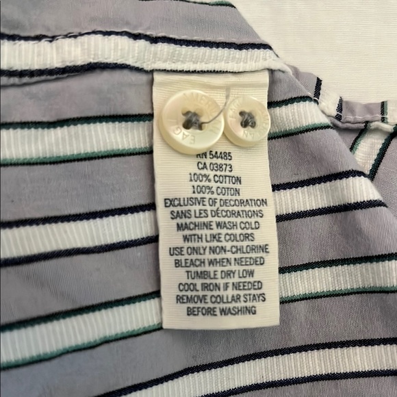 American Eagle Outfitters Men's Gray Striped Casual Shirt Long Sleeve Size XL - Picture 7 of 8